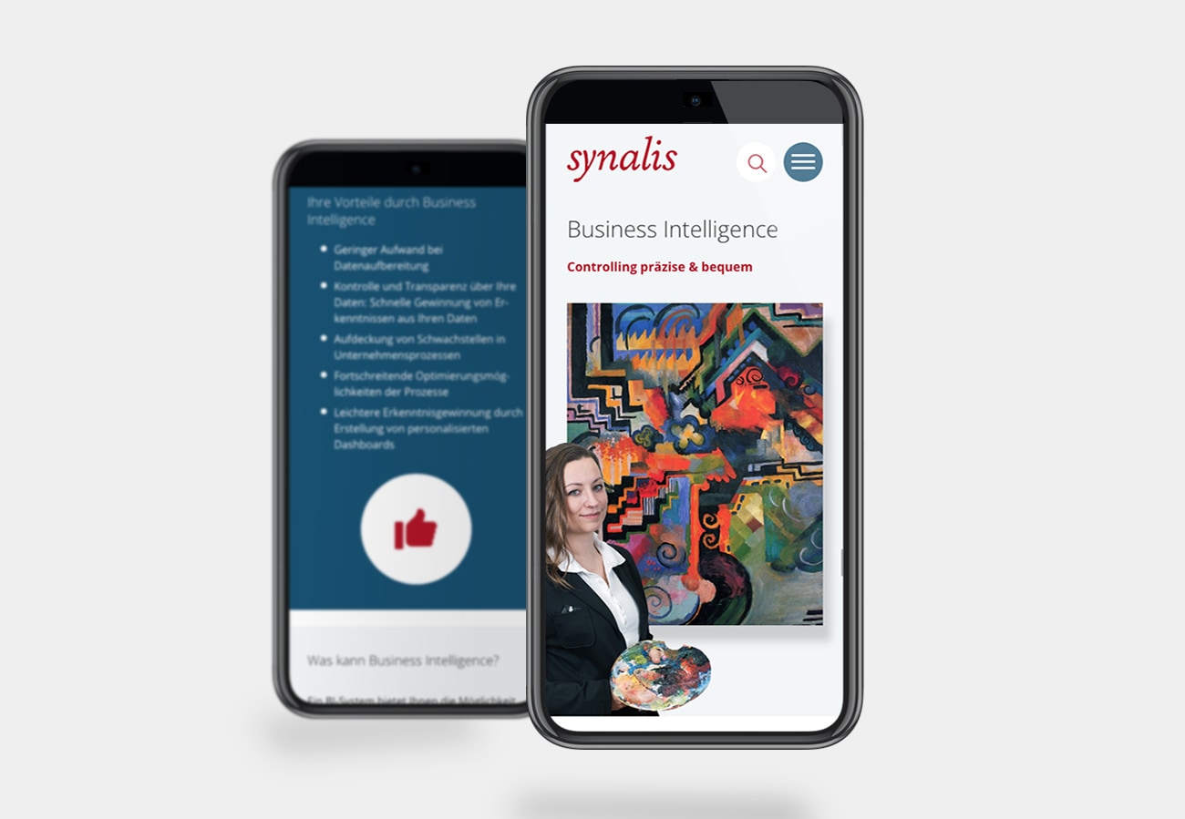 synalis - Mobile Website für mittelständisches Unternehmen